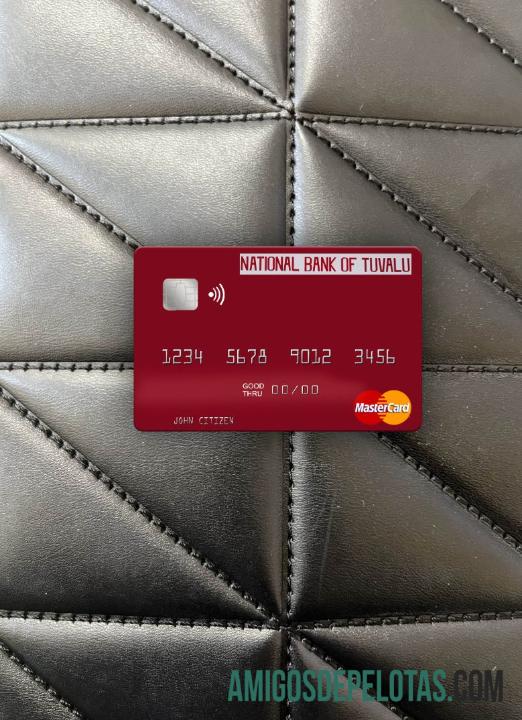 Banco Nacional de Tuvalu de Tuvalu Mastercard Photolook Front exemplo